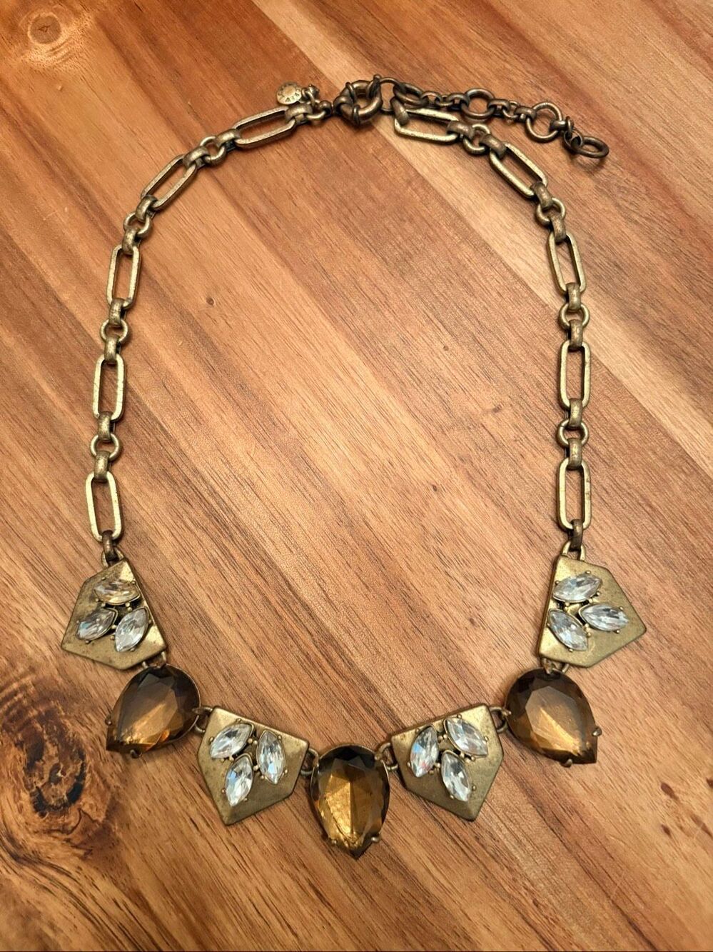J.Crew | Smoky Topaz Pendant Necklace | 17” Adjustable
